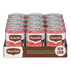 Nutrish boîte avant montrant l’étiquette et la recette poulet pour confiance