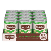 Nutrish pâté avant-boîte montrant emballage attractif et qualité