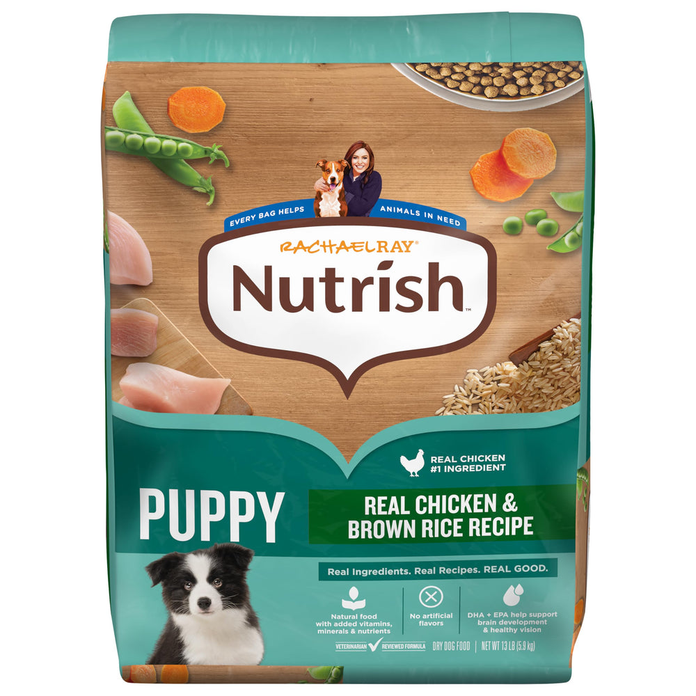Nutrish sac avant montrant emballage et bénéfices nutritionnels