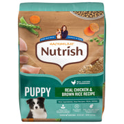Nutrish sac avant montrant emballage et bénéfices nutritionnels