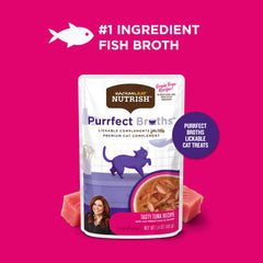 Nutrish gros plan flocons de thon, vrai poisson visible pour meilleure acceptation