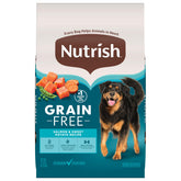 Nutrish sachet avant-plan saumon mettant en valeur protéines réelles