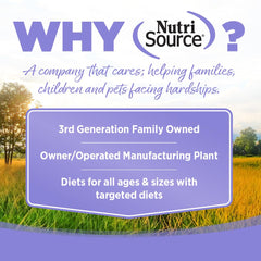NutriSource profil de croquette illustrant forme adaptée à chiots pour mastication
