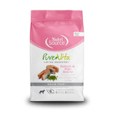 NutriSource sac avant mettant en valeur l'étiquette et la recette PureVita bénéfique