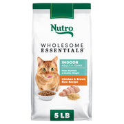 Nutro emballage face montrant recette poulet et riz brun, rassurant