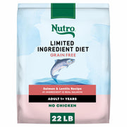 Nutro emballage face Saumon & Lentilles montrant la recette simple
