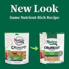 Gros plan sur la texture croquante Nutro Crunchy montrant la friandise et l'attrait pour le chien