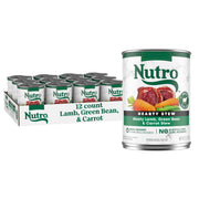 Nutro boîte agneau face montrant l'étiquette claire et appétissante