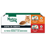 Nutro emballage avant montrant les saveurs et avantage portions pratiques