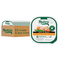 Nutro packaging avant du Tender Chicken Stew montrant le format pratique