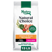 Nutro paquet devant Poulet & Riz montrant emballage clair et bénéfice nutritionnel