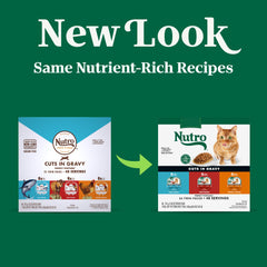 Nutro portion ouverte avec sauce visible pour une appétence augmentée