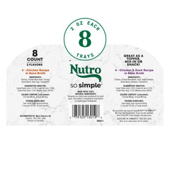 Nutro portion ouverte avec bouillon visible pour meilleure appétence