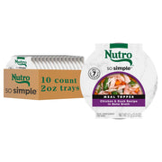 Nutro emballage avant montrant le poulet et canard et bénéfice appétence