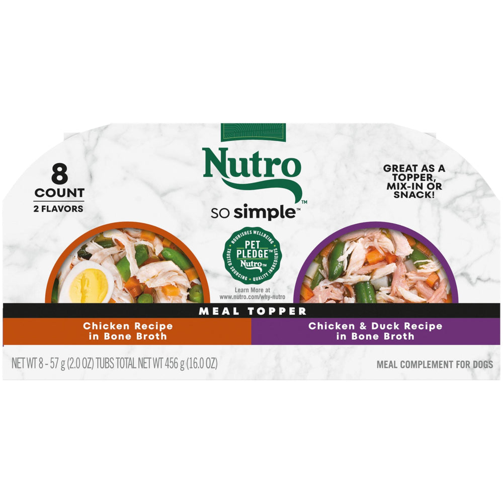 Nutro emballage face du pack Chicken & Duck montrant format pratique