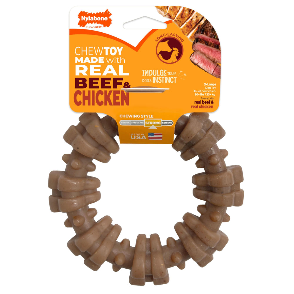 Nylabone anneau face avant montrant forme durable et attrayante