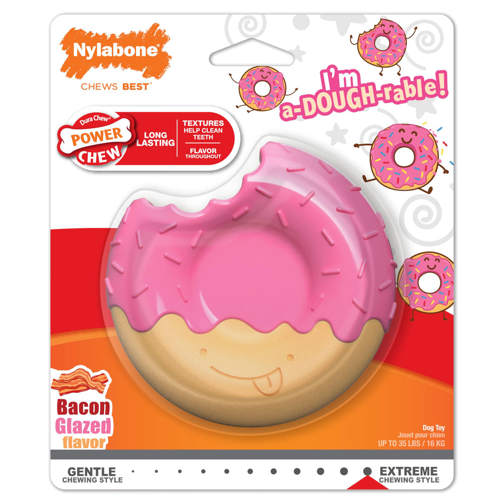 Nylabone emballage avant montrant le jouet et ses informations utiles