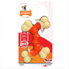 Nylabone double bone face avant montrant design durable et prise facile