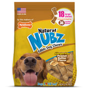 Nylabone emballage avant présentant 18 Nubz et bénéfice mastication prolongée