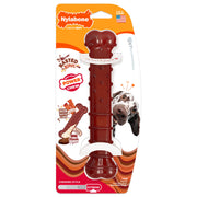 Nylabone emballage avant montrant le jouet durable et sa saveur double