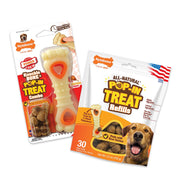 Nylabone affichage frontal du packaging avec avantage durabilité
