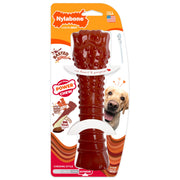 Nylabone face de l'emballage montrant le jouet et ses saveurs, informatif et attrayant