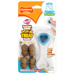 Nylabone emballage recto X-Small montrant le jouet et bénéfice occupation longue