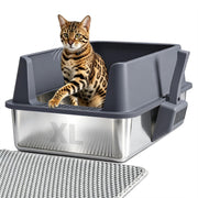 Nyutu bac acier inox face avec couvercle, maintien propre