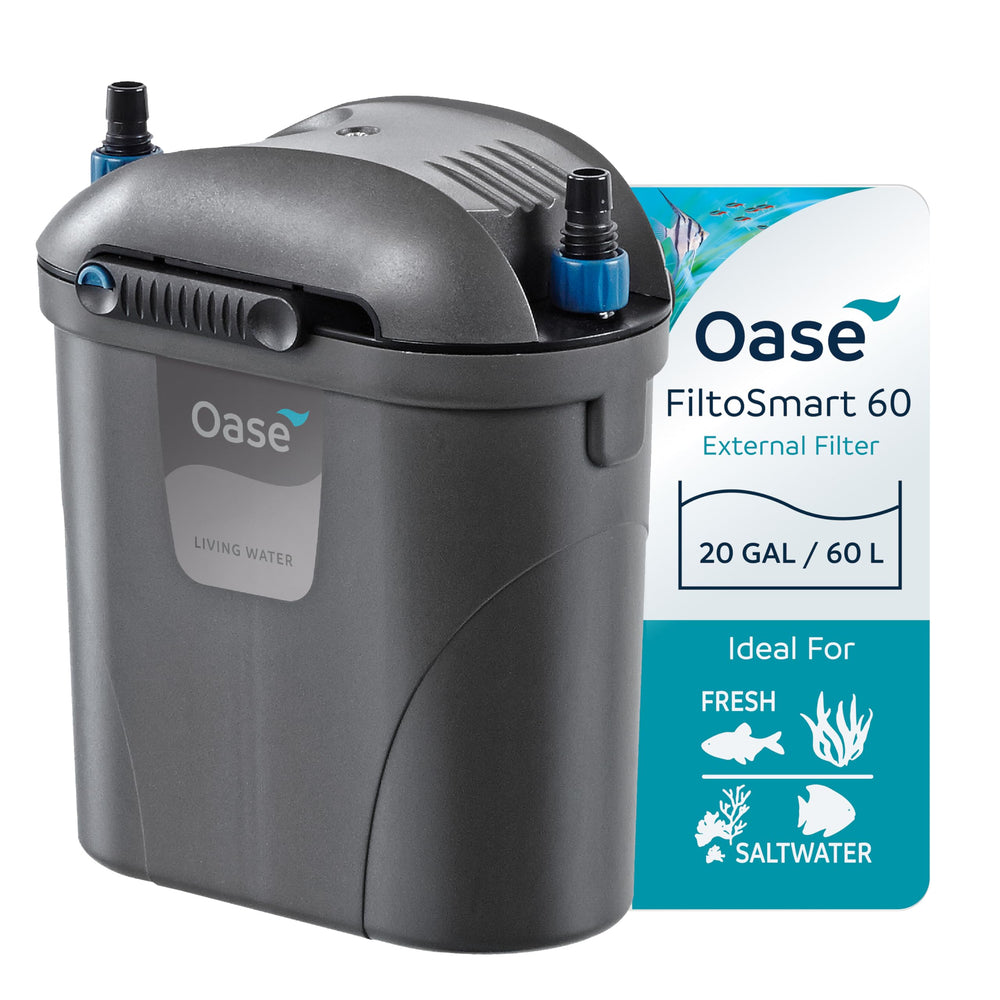 OASE FiltoSmart 60 face avant montrant design compact et gain de place