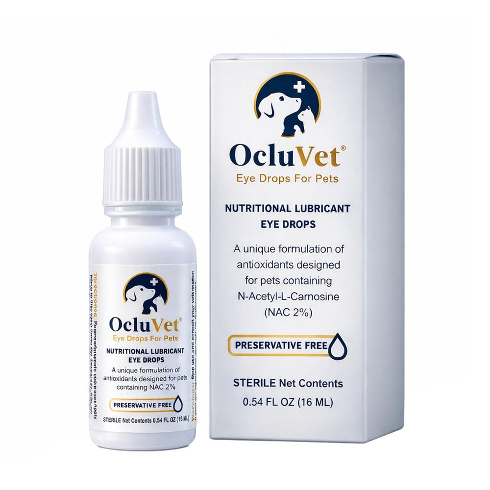 OcluVet emballage avant 16 mL montrant la présentation et l'avantage de dosage précis
