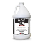 Odorcide KOE Frost flacon 128 oz montrant l'étiquette et l'emballage, efficacité professionnelle