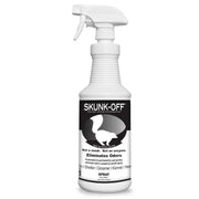 Odorcide Skunk Off flacon 32 oz face avant montrant l'étiquette professionnelle et l'usage domestique