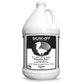 Odorcide Skunk Off flacon gallon montrant emballage professionnel et usage pratique