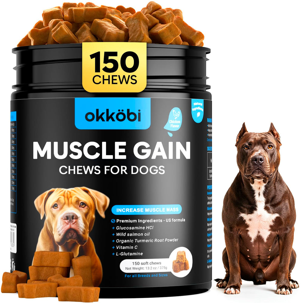 OKKÖBI boîte de 150 chews saveur poulet, pratique pour complément calorique