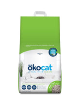 ÖKOCAT emballage 8 lb montrant sac recyclable et facilité de transport