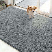 OLANLY vue face du tapis montrant design et dimensions, protège l'entrée
