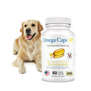 OMEGA-CAPS ES emballage avant montrant produit et bénéfices pour chien