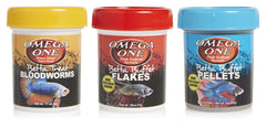 Omega One emballage avant montrant le pack variété, pratique pour stockage