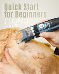 oneisall tondeuse utilisée sur chien amiable réduisant stress audible