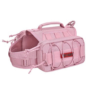 ONETIGRIS sac à dos rose vu de face montrant poches latérales et design ergonomique