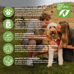 Only Natural Pet chien mange une gomme, démontre l'acceptation et la facilité d'administration