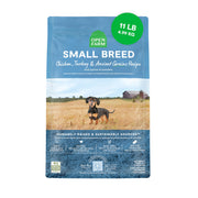 Open Farm sachet face montrant emballage et infos nutritionnelles, rassure sur la qualité