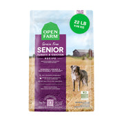 Open Farm emballage avant du sac 22 lb montrant design et bénéfice transparence