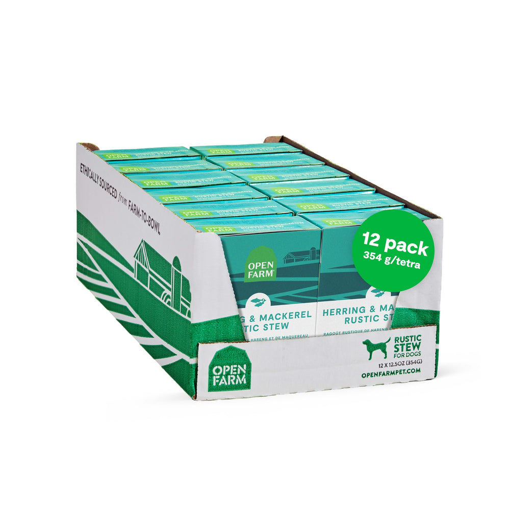 Open Farm emballage avant montrant la recette et avantages