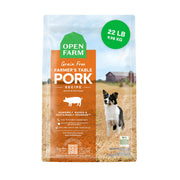 Open Farm sac 22 lb face avant montrant l’étiquette et bénéfice de traçabilité