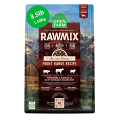 Open Farm sachet avant montrant design et poids, rassure sur qualité