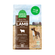 Open Farm sachet devant montrant la marque et la recette - confiance et traçabilité