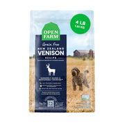 Open Farm packaging avant montrant venaison et bénéfice traçabilité