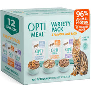 Optimeal pack variété face avant montrant 12 pochettes et bénéfice praticité