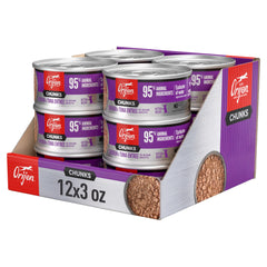ORIJEN boîte face Kitten Entrée montrant packaging et portion pratique